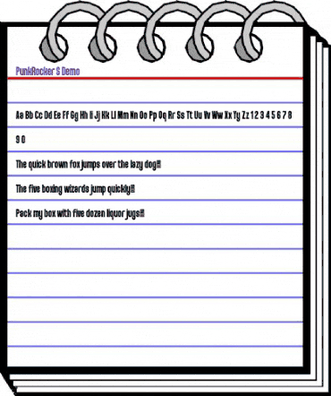 PunkRocker Stamp Demo Regular animated font preview