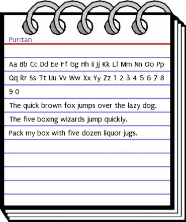 Puritan Regular animated font preview