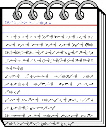 PWFreeArrows Medium animated font preview PWFreeArrows Medium animated font preview