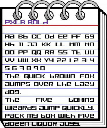 PXLB Bold animated font preview
