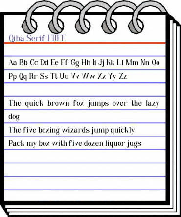 Qiba Serif FREE Regular animated font preview Qiba Serif FREE Regular animated font preview