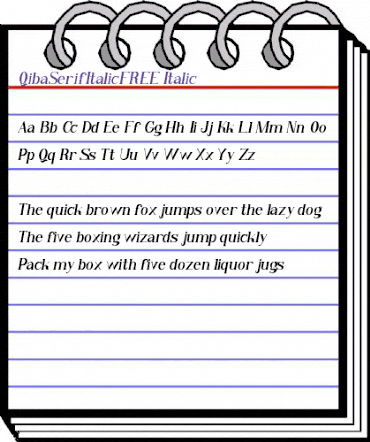 Qiba Serif Italic FREE Italic animated font preview Qiba Serif Italic FREE Italic animated font preview