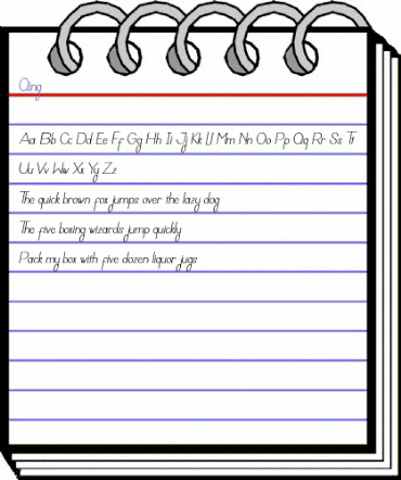 Qing Regular animated font preview