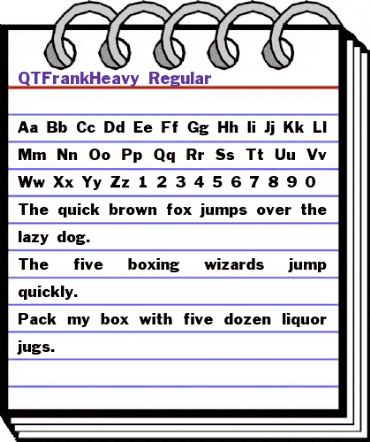 QTFrankHeavy Regular animated font preview QTFrankHeavy Regular animated font preview