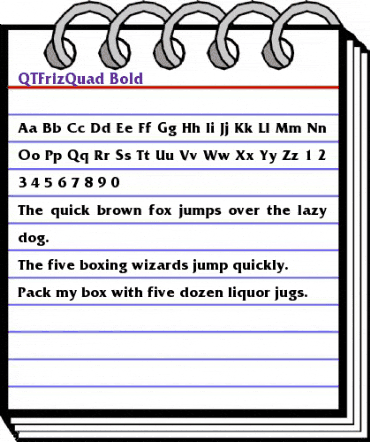 QTFrizQuad Bold animated font preview
