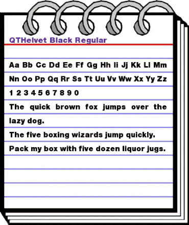 QTHelvet-Black Regular animated font preview