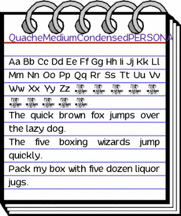 Quache Medium Condensed animated font preview