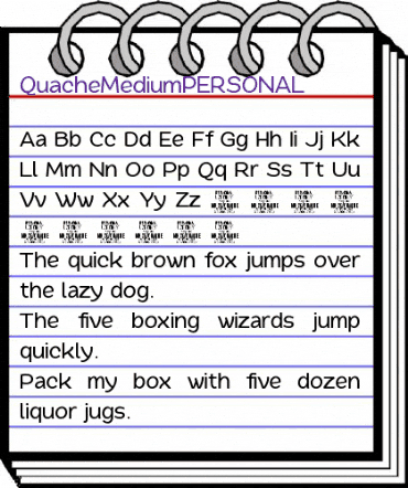 Quache Medium animated font preview