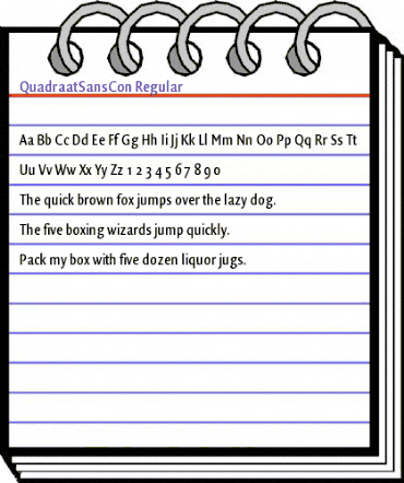 QuadraatSansCon Regular animated font preview