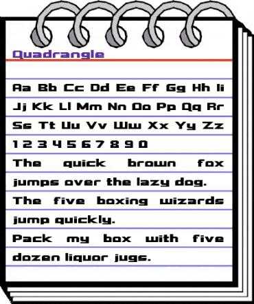 Quadrangle Regular animated font preview Quadrangle Regular animated font preview