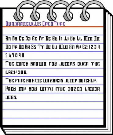 Quadrangulus Regular animated font preview Quadrangulus Regular animated font preview