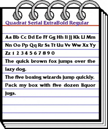 Quadrat-Serial-ExtraBold Regular animated font preview