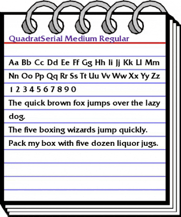 QuadratSerial-Medium Regular animated font preview