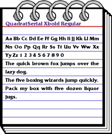 QuadratSerial-Xbold Regular animated font preview