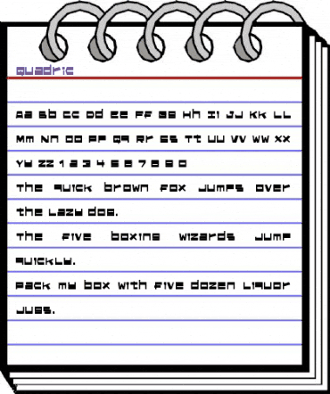 Quadric Regular animated font preview