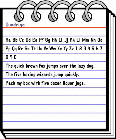 Quadriga Regular animated font preview