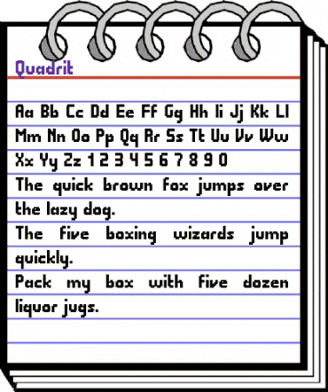 Quadrit Regular animated font preview