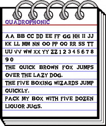 Quadrophonic Regular animated font preview