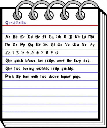 QuaelGothic Regular animated font preview QuaelGothic Regular animated font preview