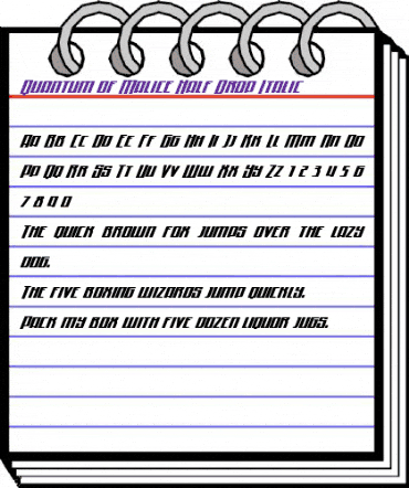 Quantum of Malice Half-Drop Italic Italic animated font preview Quantum of Malice Half-Drop Italic Italic animated font preview