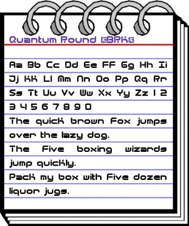 Quantum Round (BRK) Regular animated font preview