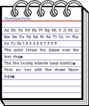 QuantumAnts Regular animated font preview