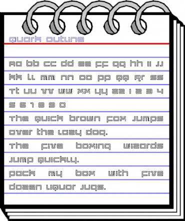 Quark Outline Regular animated font preview