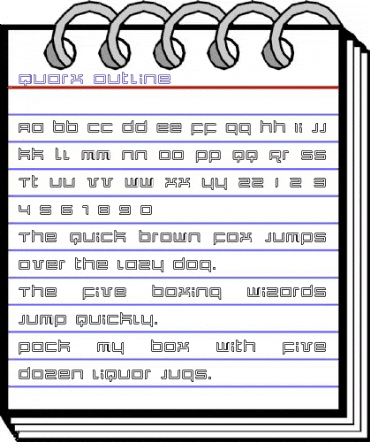 Quarx Outline Regular animated font preview