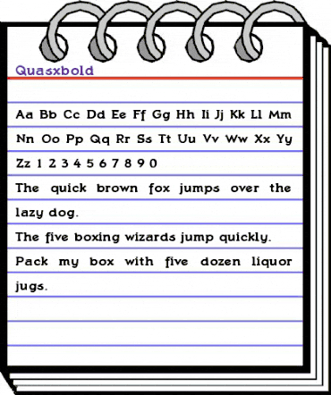 Quasxbold Regular animated font preview