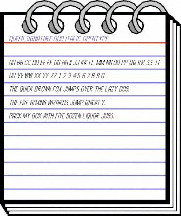 Queen Signature Duo Italic Regular animated font preview Queen Signature Duo Italic Regular animated font preview