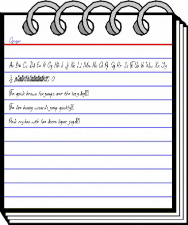 Queque Regular animated font preview