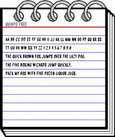 Quiapo Free Regular animated font preview