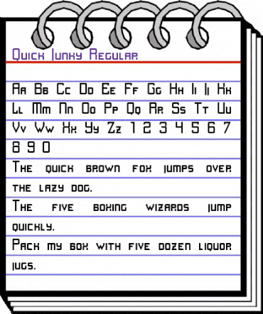 Quick Junky Regular animated font preview