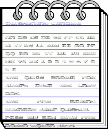 Quickening Chrome Regular animated font preview Quickening Chrome Regular animated font preview
