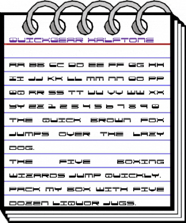 QuickGear Halftone Regular animated font preview QuickGear Halftone Regular animated font preview
