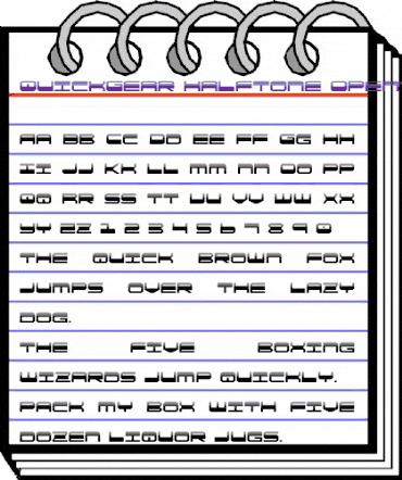QuickGear Halftone Regular animated font preview QuickGear Halftone Regular animated font preview