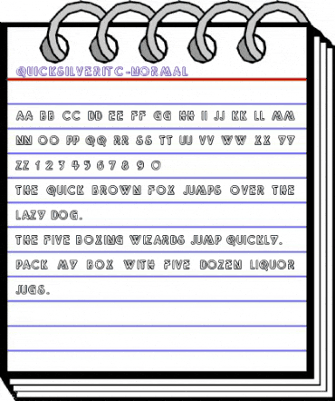 Quicksilver Regular animated font preview Quicksilver Regular animated font preview