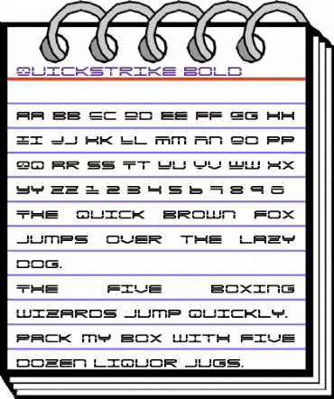 QuickStrike Bold Bold animated font preview