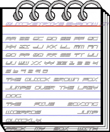 QuickStrike Shadow Italic Shadow Italic animated font preview