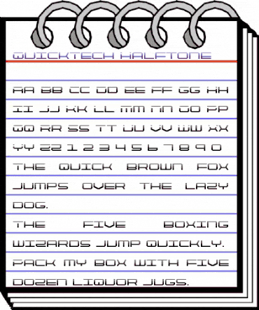 QuickTech Halftone Regular animated font preview QuickTech Halftone Regular animated font preview
