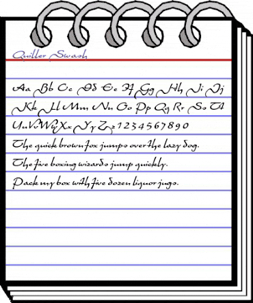 Quiller Swash Regular animated font preview