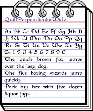 QuillPerpendicularWide normal animated font preview QuillPerpendicularWide normal animated font preview