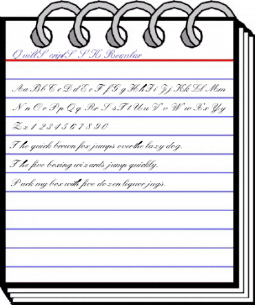 QuillScriptSSK Regular animated font preview