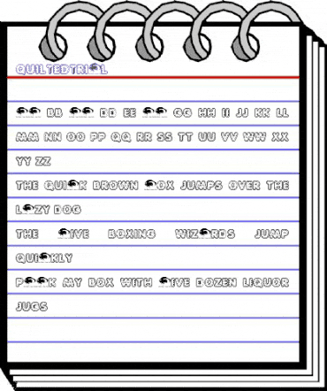 QuiltedTrial Regular animated font preview QuiltedTrial Regular animated font preview