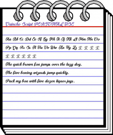 Quincho Script PERSONAL USE Regular animated font preview Quincho Script PERSONAL USE Regular animated font preview