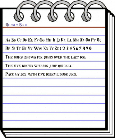 Quincy Bold animated font preview