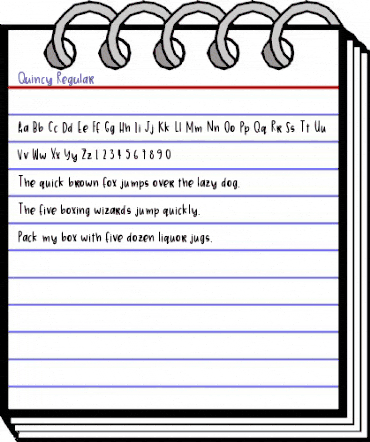 Quincy Regular animated font preview