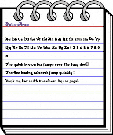 Quincy Jhons Regular animated font preview Quincy Jhons Regular animated font preview