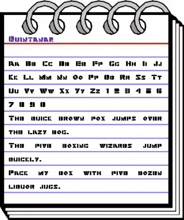 Quintanar Regular animated font preview Quintanar Regular animated font preview