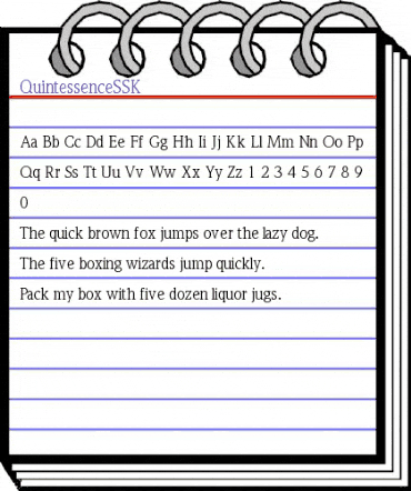 QuintessenceSSK Regular animated font preview QuintessenceSSK Regular animated font preview